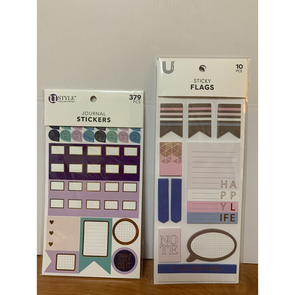 U Style Journal Stickers (379 PCs) And Sticky Flags (200 PCs)